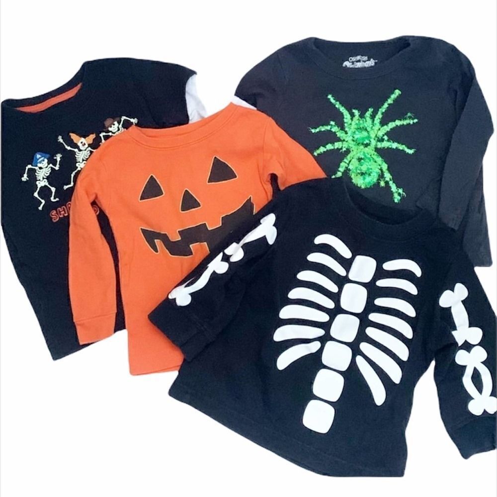 🎃 👻 4 Piece Halloween Long Sleeve T-shirt Bundle